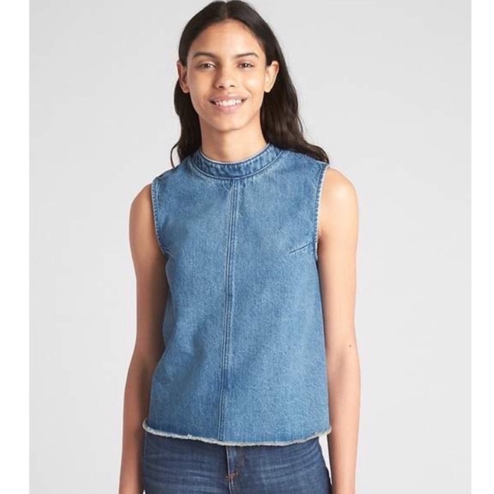 * GAP Split-Back Tank Top in Chambray Denim size XS